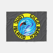 Couverture Polaire Surfing Gilgo Beach Long Island New York Surf Surf (Devant (Horizontal))