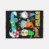 Couverture Polaire Surfing Squad Three Gnomes Hawaiian Surfing Summer (Devant (Horizontal))
