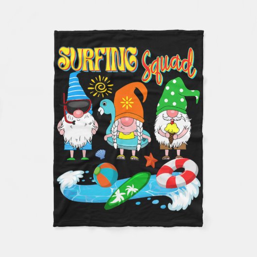 Couverture Polaire Surfing Squad Three Gnomes Hawaiian Surfing Summer (Devant)