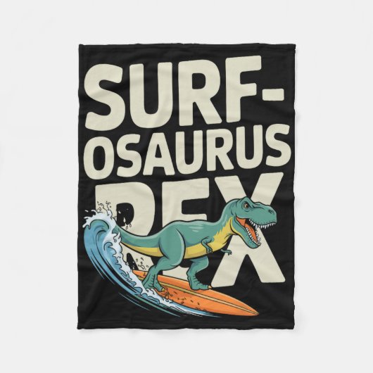 Couverture Polaire Surfosaurus Rex Dinosaure de surf drôle (Devant)