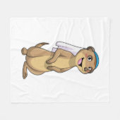 Couverture Polaire Suricate en mariée avec voile (Devant (Horizontal))