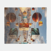 Couverture Polaire Surreal Floating Spheres And Cubes (Devant (Horizontal))