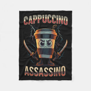 Couverture Polaire Surreal Italian Brainrot Cappuccino Ino Funny Meme