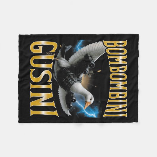 Couverture Polaire Surreal Italian Brainrot Meme Bombombini Gusini Fu (Devant (Horizontal))