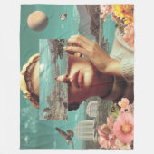 Couverture Polaire Surreal Landscape Vision, Surreal female portrait  (Devant)