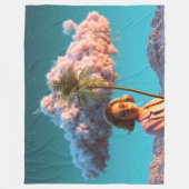 Couverture Polaire Surreal Woman with Palm Tree (Devant)