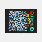 Couverture Polaire Survécu 100 Jours D'Enseignants Étudiants (Devant (Horizontal))