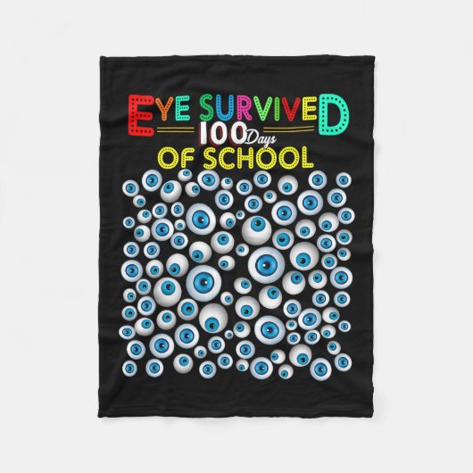 Couverture Polaire Survécu 100 Jours D'Enseignants Étudiants (Devant)