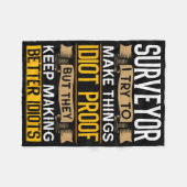 Couverture Polaire Surveyor Sarcastic Graphic Funny Surveying  (Devant (Horizontal))
