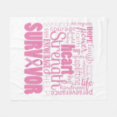 Couverture Polaire Survivant fort de Cancer de Descriptives (Devant (Horizontal))