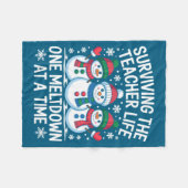 Couverture Polaire Surviving The Teacher Life One Meltdown At A Time  (Devant (Horizontal))