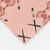 Couverture Polaire Sushi Kawaii rose mignon dans l'amour Saint Valent (Coin)