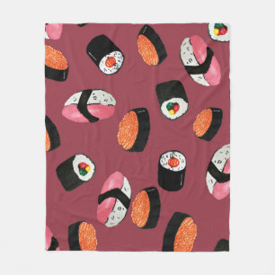 Couverture Polaire Sushi Onigiri Rolls : Illustration transparente
