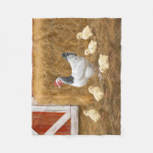 Couverture Polaire Sussex Chicken Mama Hen et Chicks (Devant)