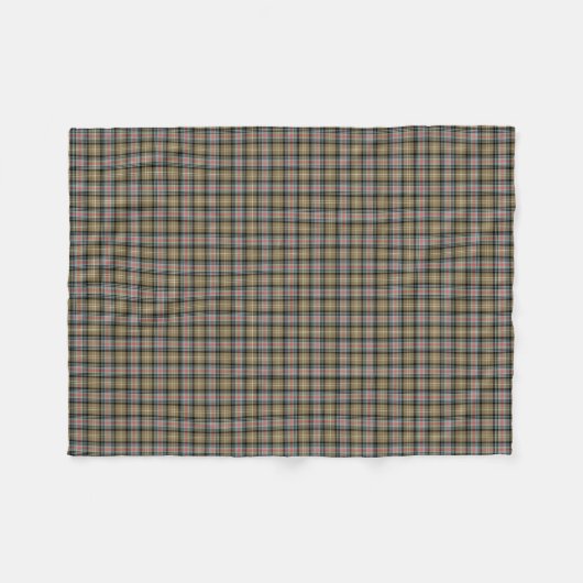 Couverture Polaire Sutherland Clan Tan et Black Ancienne Tartan (Devant (Horizontal))