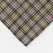 Couverture Polaire Sutherland Clan Tan et Black Ancienne Tartan (Coin)
