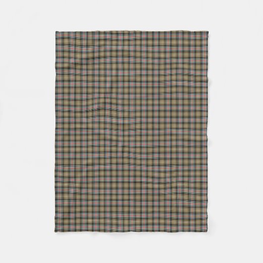 Couverture Polaire Sutherland Clan Tan et Black Ancienne Tartan (Devant)