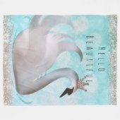 Couverture Polaire Swan Princess Faux Gold Parties scintillant Chic F (Devant (Horizontal))