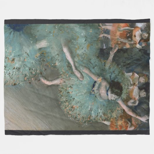 Couverture Polaire Swaying Dancer, Danseuse en vert par Edgar Degas (Devant (Horizontal))