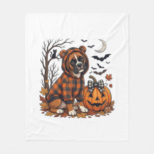 Couverture Polaire Sweatshirt à carreaux pour chien Boxer Halloween C
