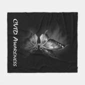 Couverture Polaire Sweatshirt de sensibilisation au CVID au ruban pap (Devant (Horizontal))