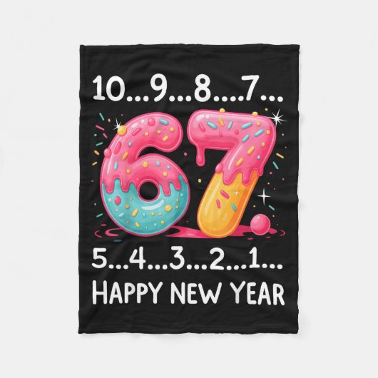 Couverture Polaire Sweet 67 New Year Countdown 2026 Funny Happy New Y (Devant)