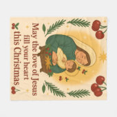 Couverture Polaire Sweet Cherry Christmas – Divine Love Collection (Devant (Horizontal))