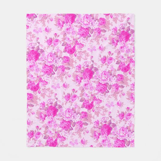 Couverture Polaire Sweet Cottage Purple et Rose Noël (Devant)