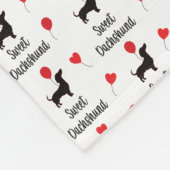 Couverture Polaire Sweet Dachshund : Balloon cardiaque (Coin)