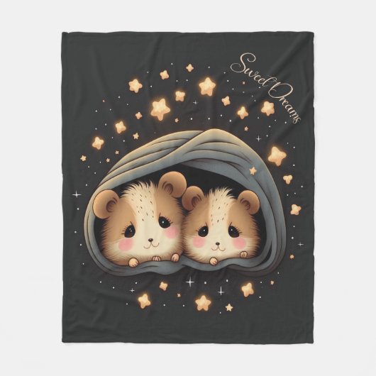Couverture Polaire Sweet Dreams Joli Hamster Design (Devant)