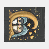 Couverture Polaire Sweet Dreams mignonne Design Penguin (Devant (Horizontal))