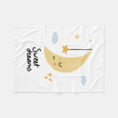 Couverture Polaire Sweet Dreams Moon & Stars (Devant (Horizontal))