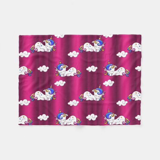 Couverture Polaire Sweet Dreams Unicorns (Devant (Horizontal))
