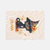 Couverture Polaire Sweet Halloween Chat Nom personnalisé (Devant (Horizontal))