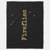 Couverture Polaire Sweet moderne Black Summer Night Ciel Fireflies Te (Devant)