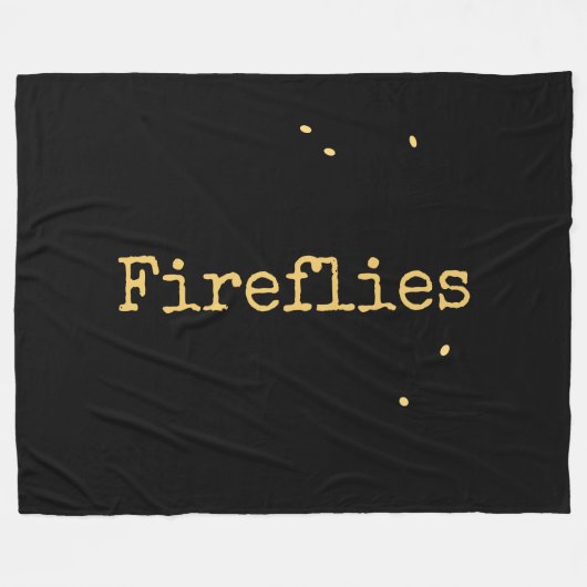 Couverture Polaire Sweet moderne Black Summer Night Ciel Fireflies Te (Devant (Horizontal))
