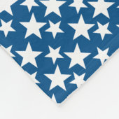 Couverture Polaire Sweet Night Angel & étoiles sur bleu personnalisé (Coin)