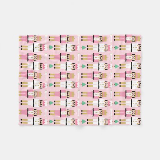 Couverture Polaire Sweet Pastel Nutcracker Noël (Devant (Horizontal))