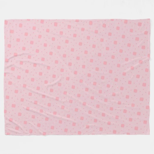 Couverture Polaire Sweet Pink Geometric Pattern Squares & Triangles (Devant (Horizontal))