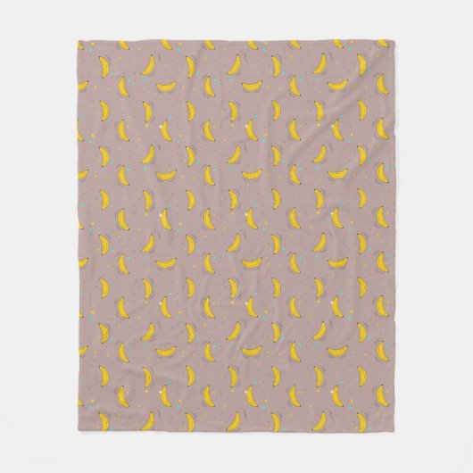 Couverture Polaire Sweet & Playful Banana Dream Pattern (Devant)