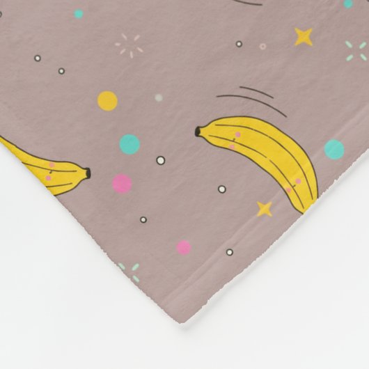 Couverture Polaire Sweet & Playful Banana Dream Pattern (Coin)