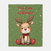 Couverture Polaire Sweet Reindeer Pair in Holiday Snowfall (Devant)