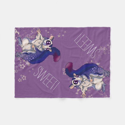 Couverture Polaire Sweet Sugar Glider Baby (Devant (Horizontal))