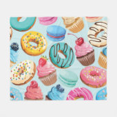 Couverture Polaire Sweet Sweet Sweets : Motif de Delight. (Devant (Horizontal))