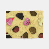 Couverture Polaire Sweet Valentine - Saint Valentin Motif de bonbons (Devant (Horizontal))
