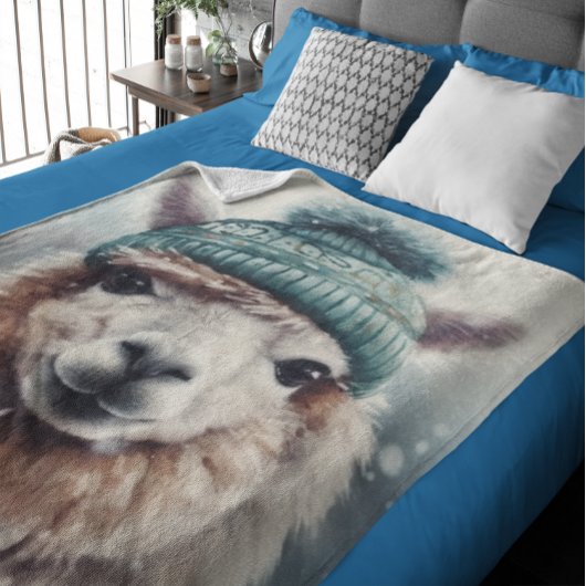 Couverture Polaire Sweet Winter Alpaca, coutume