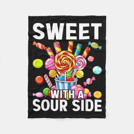 Couverture Polaire Sweet With A Sour Side Funny Candy Patch Delicious (Devant)