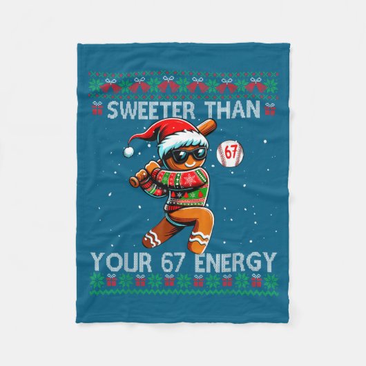 Couverture Polaire Sweeter Than Your 67 Energy Gingerbread Baseball C (Devant)