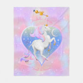 Couverture Polaire Sweets Dreams Pink Unicorn Princesse (Devant)