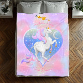 Couverture Polaire Sweets Dreams Pink Unicorn Princesse